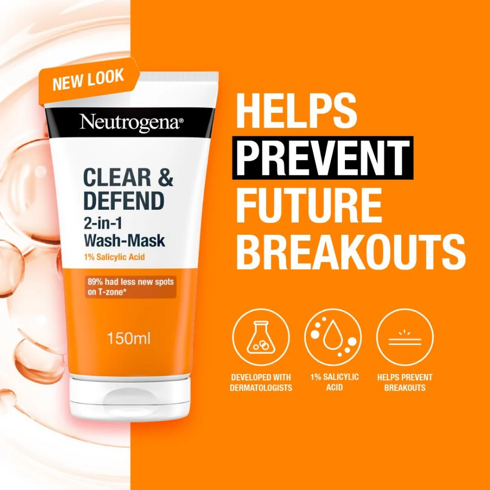 Neutrogena Clear & Defend Wash Mask 150ml - Image 2