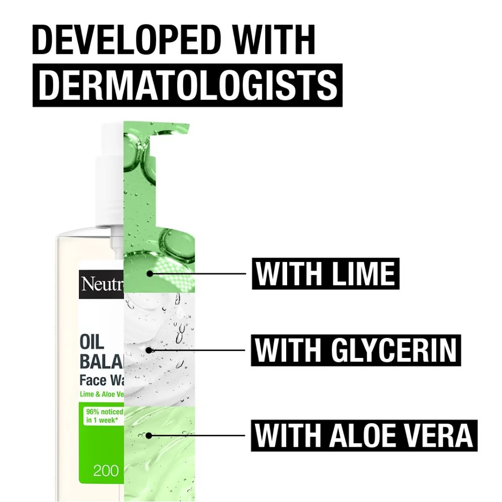 Neutrogena Oil Balancing Facial Wash 200ml - Image 4