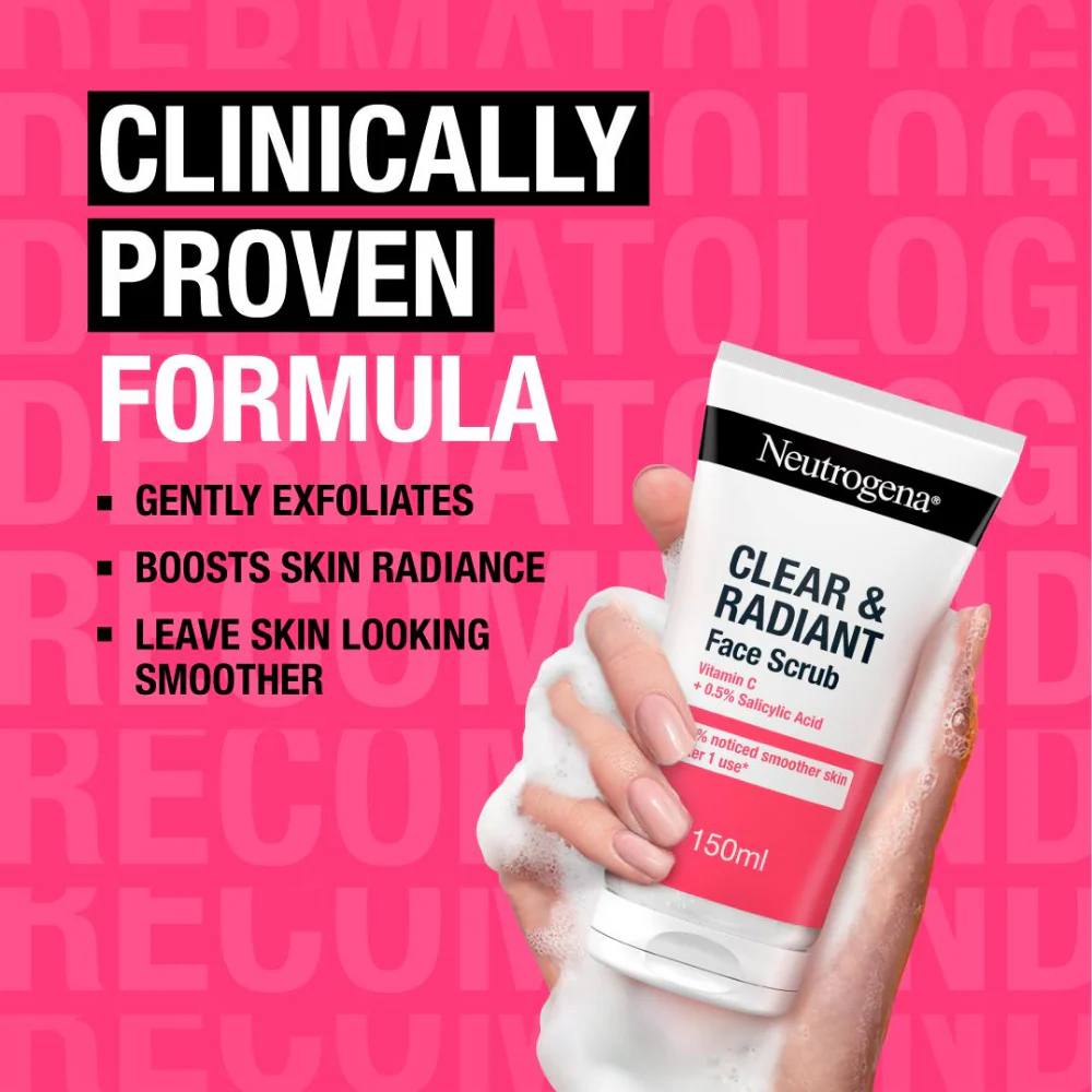 Neutrogena Refreshingly Clear Pink Grapefruit Daily Exfoliator 150ml - Image 2