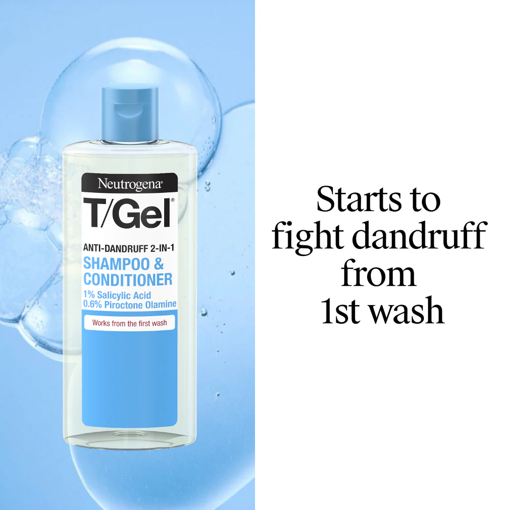 Neutrogena T/Gel 2-In-1 Anti-Dandruff Shampoo & Conditioner 250ml - Image 5