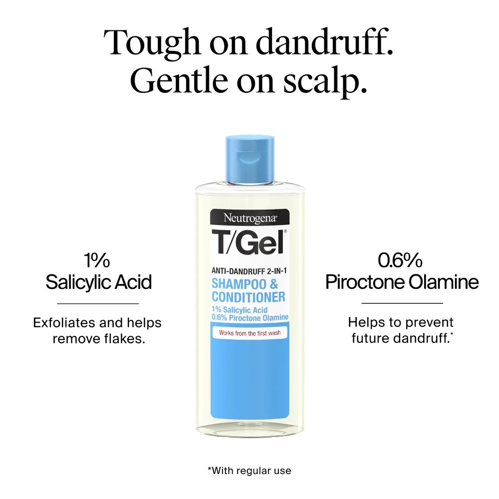 Neutrogena T/Gel 2-In-1 Anti-Dandruff Shampoo & Conditioner 250ml - Image 6