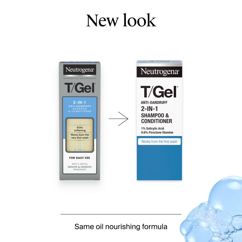 Neutrogena T/Gel 2-In-1 Anti-Dandruff Shampoo & Conditioner 250ml - Image 7