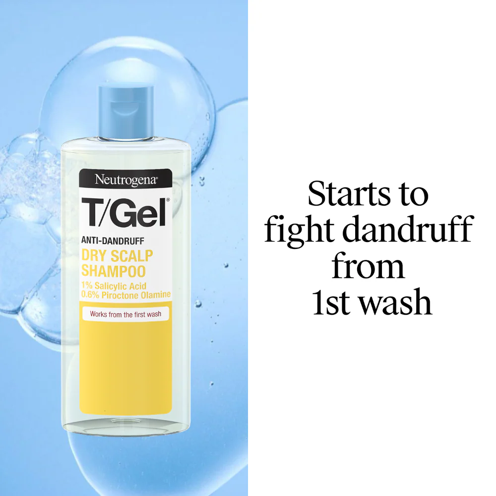 Neutrogena T/Gel Anti-Dandruff Shampoo for Dry Hair 250ml - Image 5