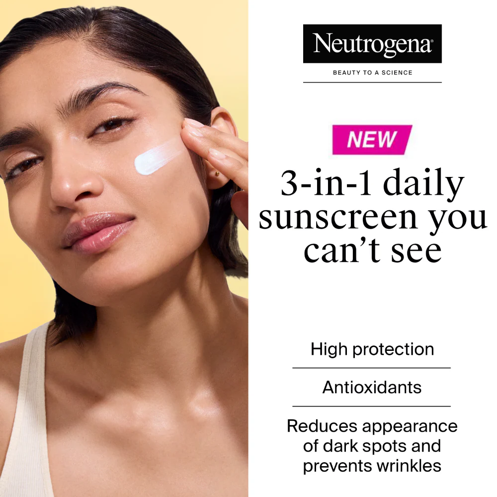 Neutrogena Ultra Sheer Invisible Age Shield Fluid Sunscreen SPF50 50ml - Image 2