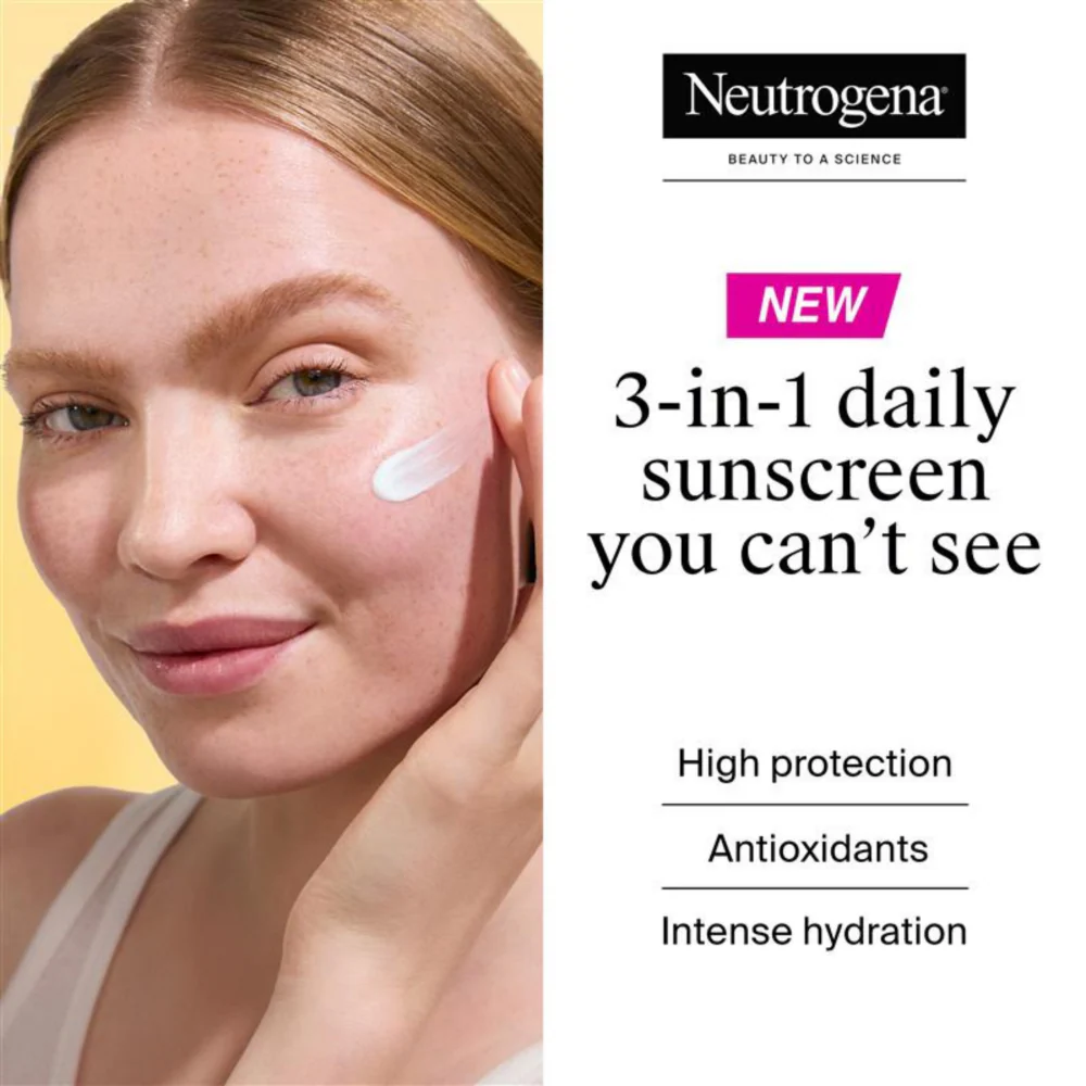 Neutrogena Ultra Sheer Invisible Hydration Cream Sunscreen SPF50 50ml - Image 2