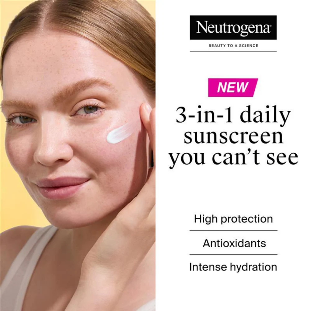 Neutrogena Ultra Sheer Invisible Hydration Fluid Sunscreen SPF50 50ml - Image 2