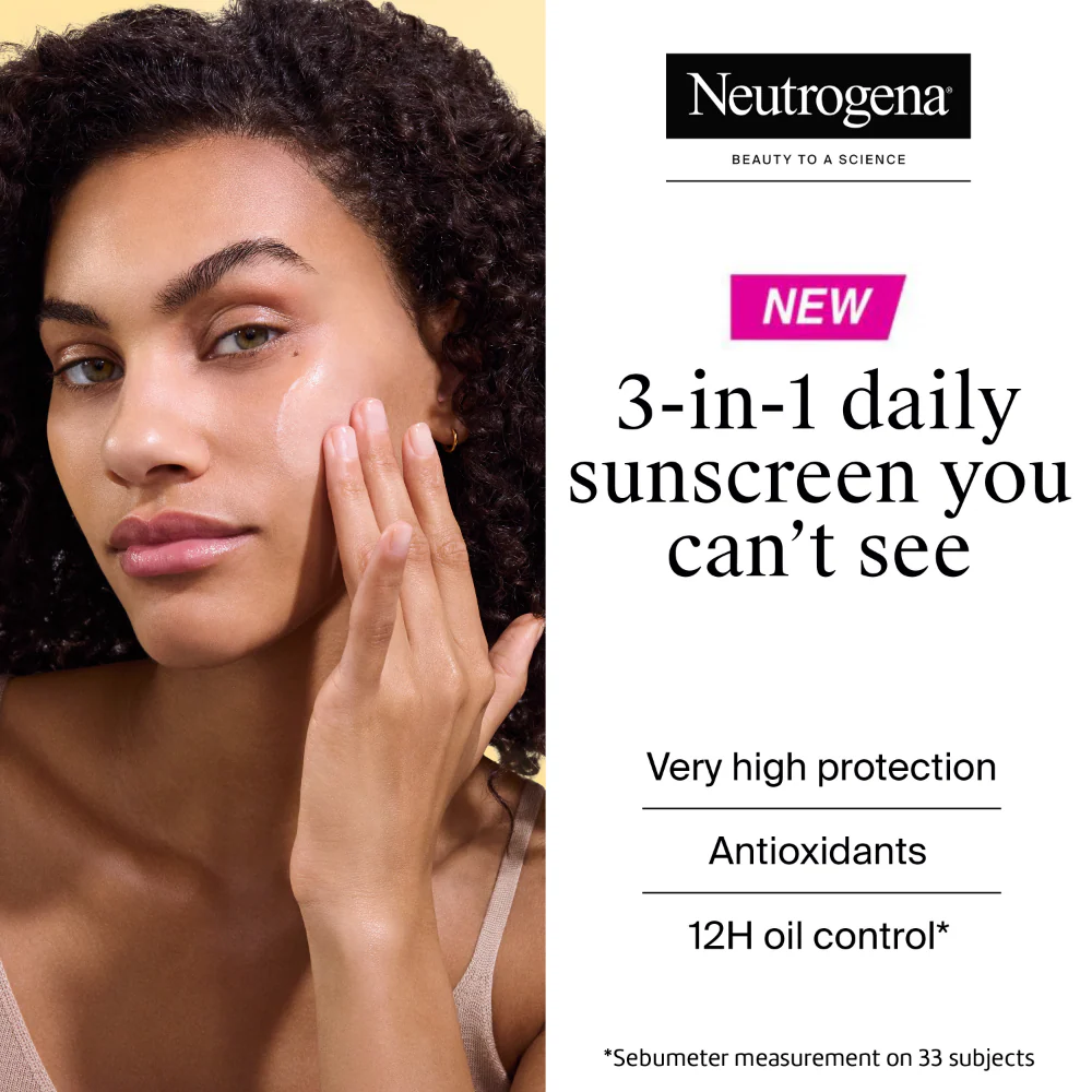 Neutrogena Ultra Sheer Invisible Oil Control Fluid Sunscreen SPF50+ 50ml - Image 2