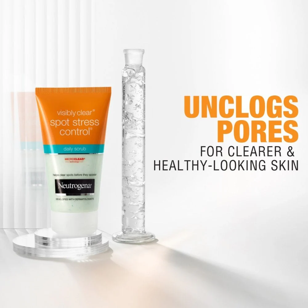 Neutrogena Visibly Clear Spot Stress Control Daily Facial Scrub 150ml - Image 2