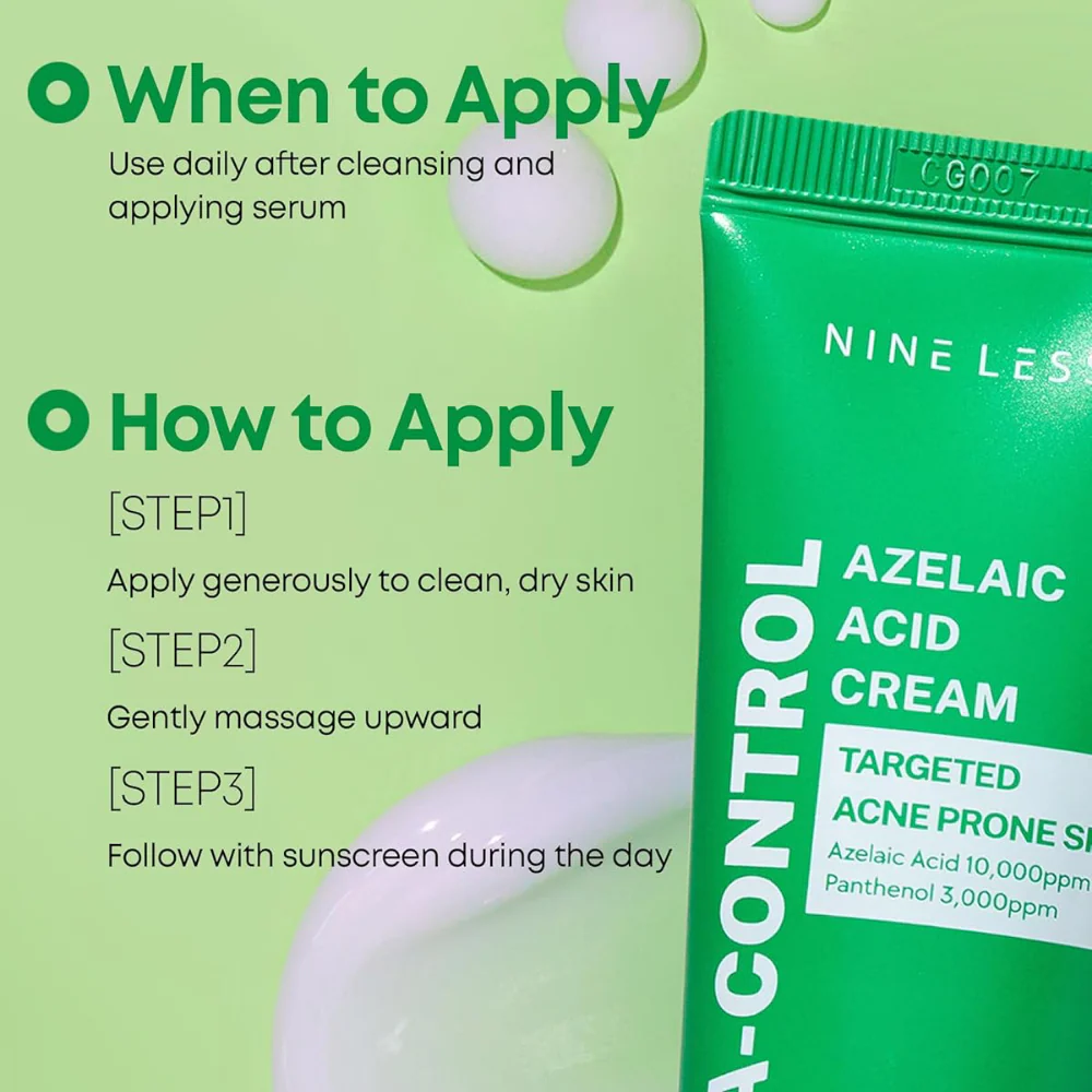 Nineless A-Control Azelaic Acid Cream 50ml - Image 6