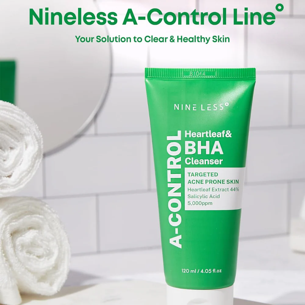 Nineless A-Control Heartleaf & BHA Cleanser 120ml - Image 6