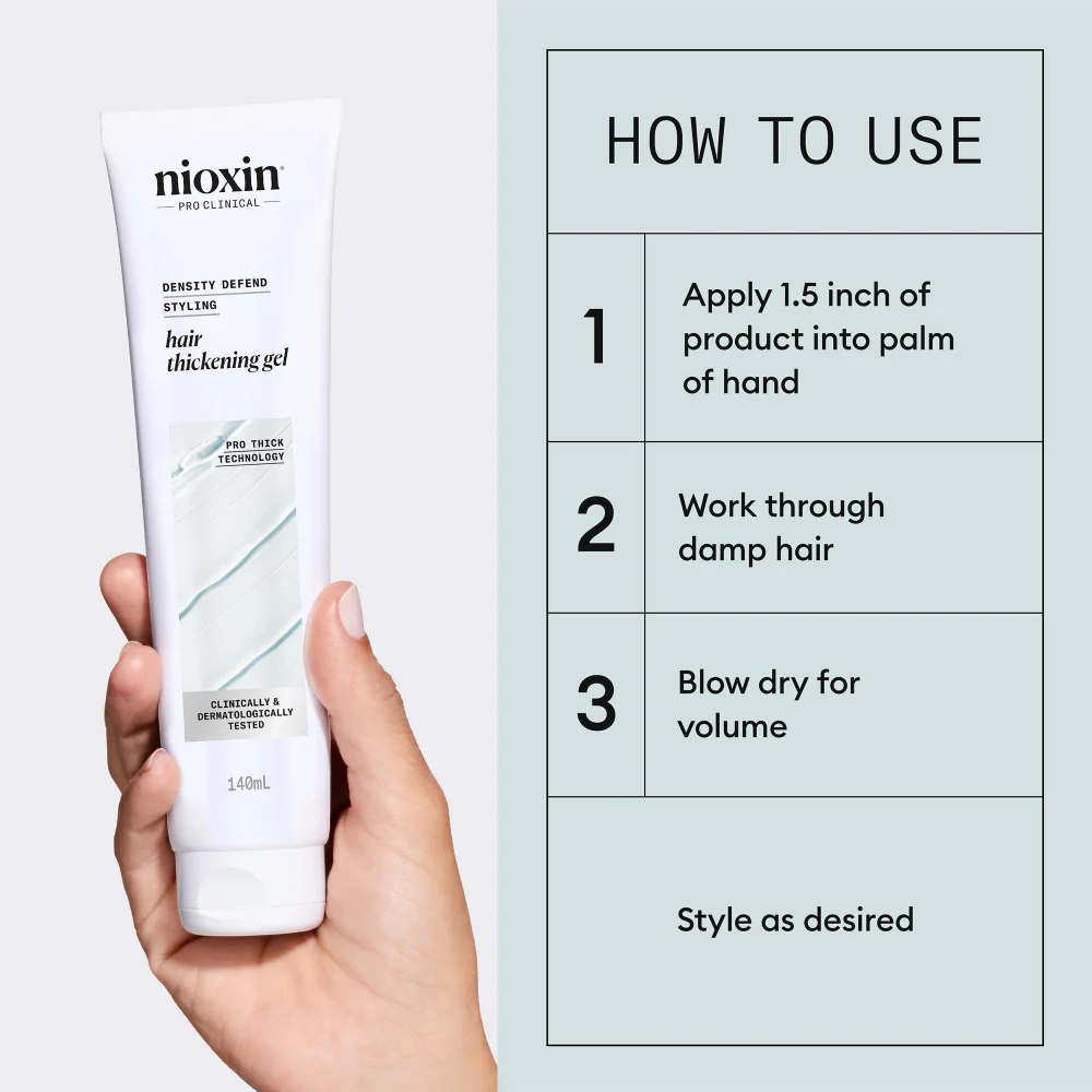 Nioxin 3D Styling Pro Thick Thickening Gel 140ml - Image 4