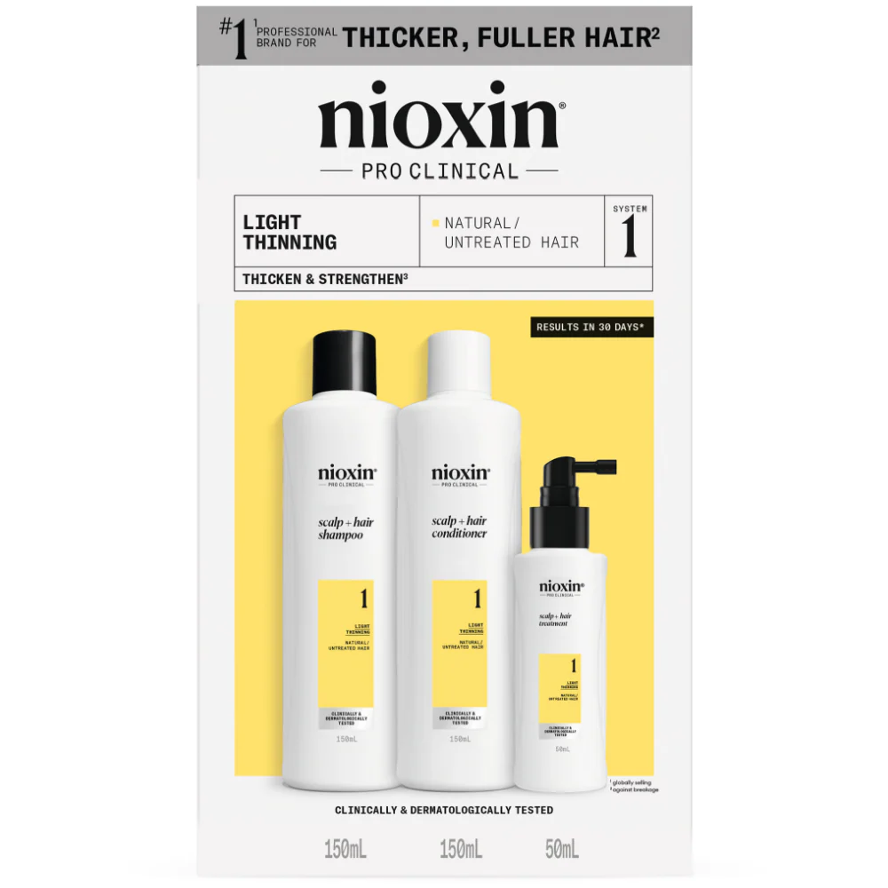 Nioxin System 1 Hair Starter Kit for Natural Hair with Light Thinning - Image 2