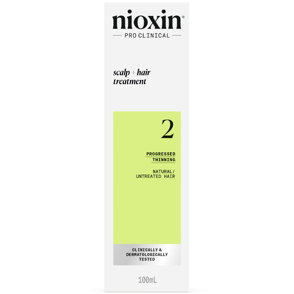 Nioxin System 2 Scalp & Hair Leave-In Treatment for Natural Hair with Progressed Thinning 100ml - Image 2