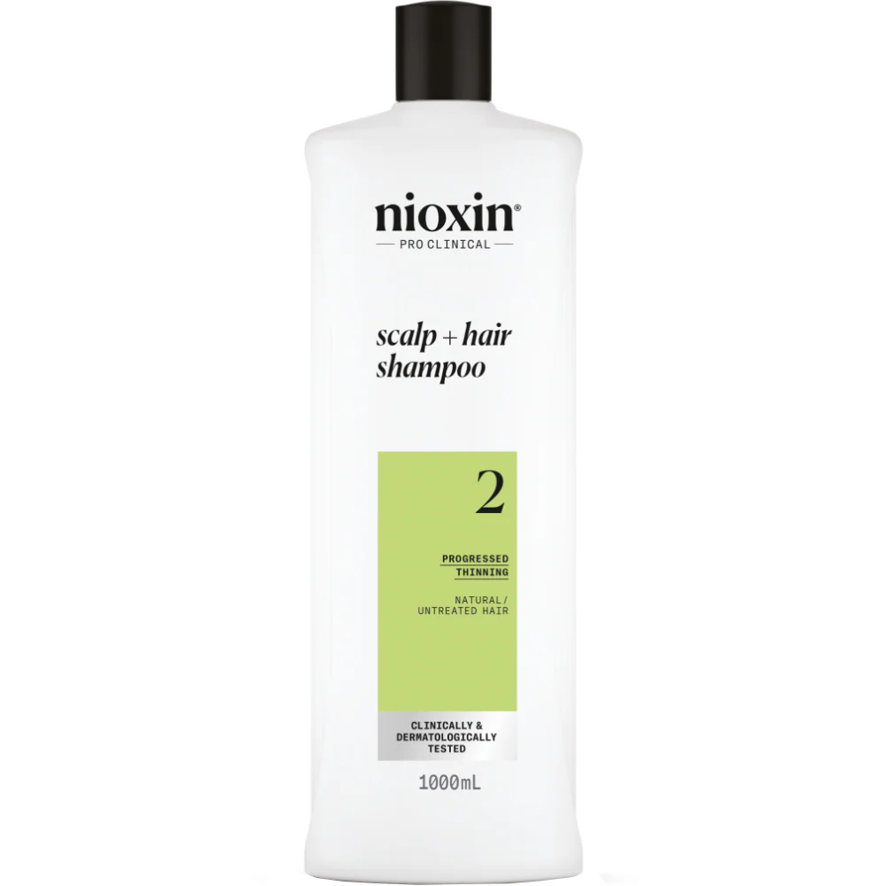 Nioxin System 2 Shampoo & Conditioner Twin for Natural Hair with Progressed Thinning 2 x 1000ml - Image 2