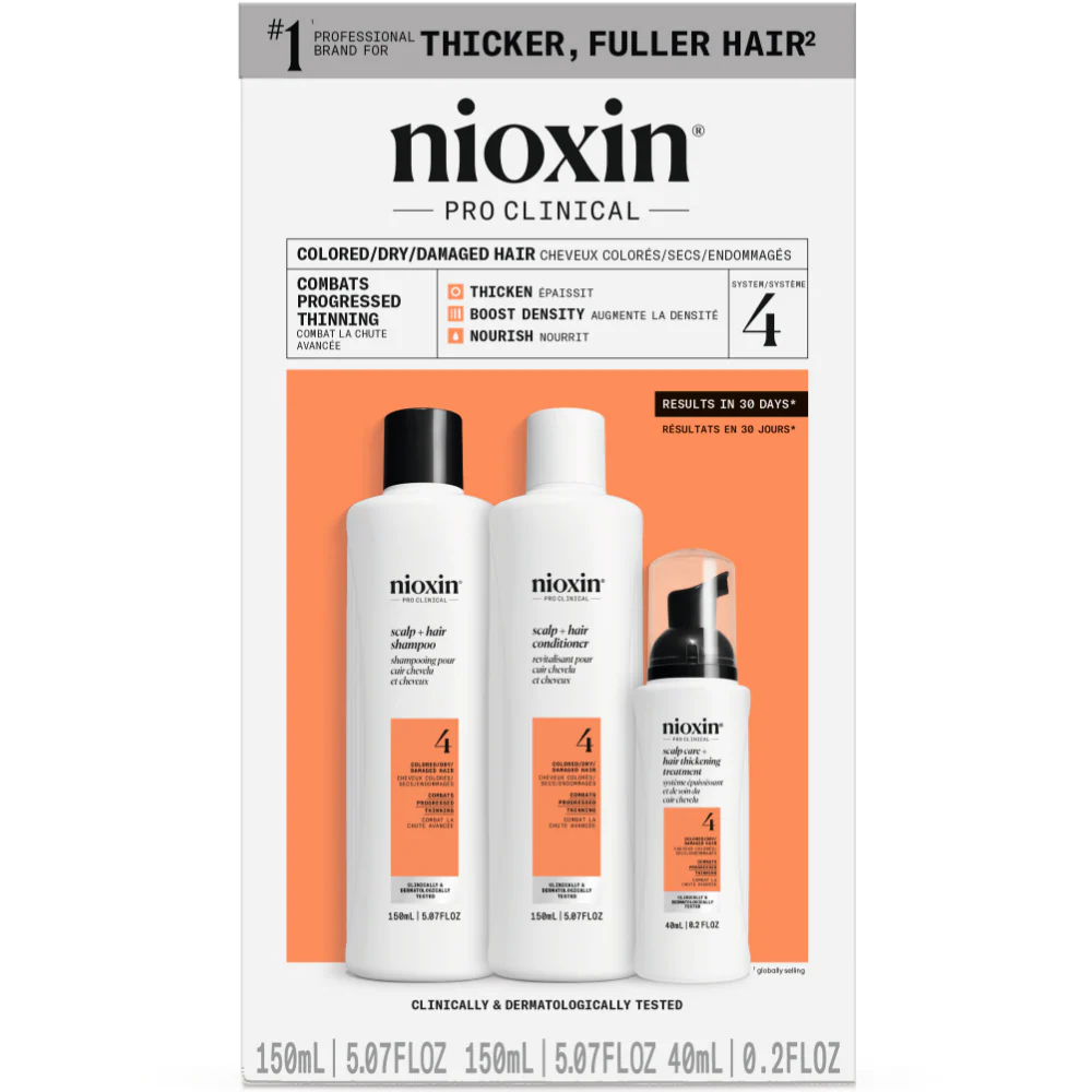 Nioxin System 4 Hair Starter Kit for Coloured Treated Hair with Progressed Thinning - Image 2