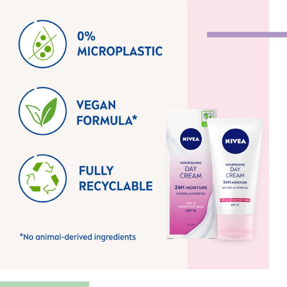 Nivea 24H Nourishing Day Cream SPF15 50ml - Image 2