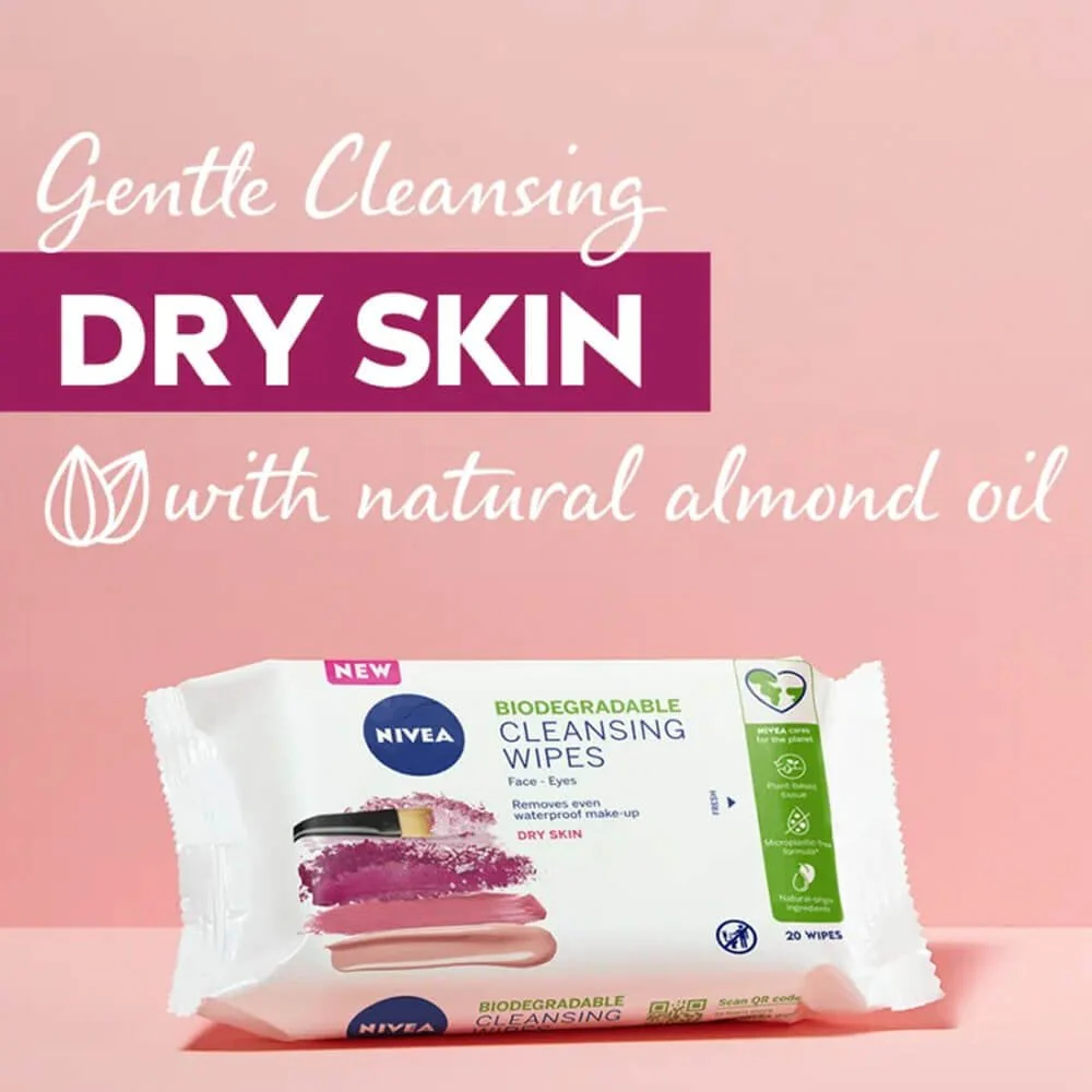 Nivea Biodegradable Gentle Cleansing Wipes Pack of 40 - Image 3