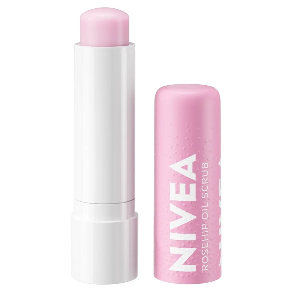 Nivea Caring Lip Scrub with Rosehip Oil & Vitamin E 5.5ml - Image 2