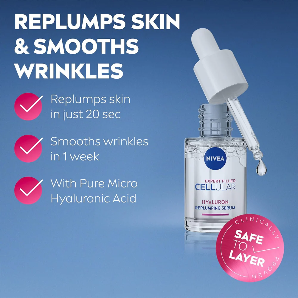 Nivea Cellular Expert Filler Hyaluron Acid Replumping Serum 15ml - Image 3