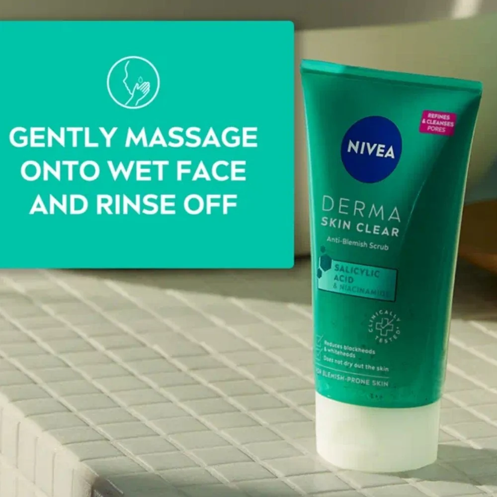 Nivea Derma Skin Clear Anti-Blemish Scrub 150ml - Image 2