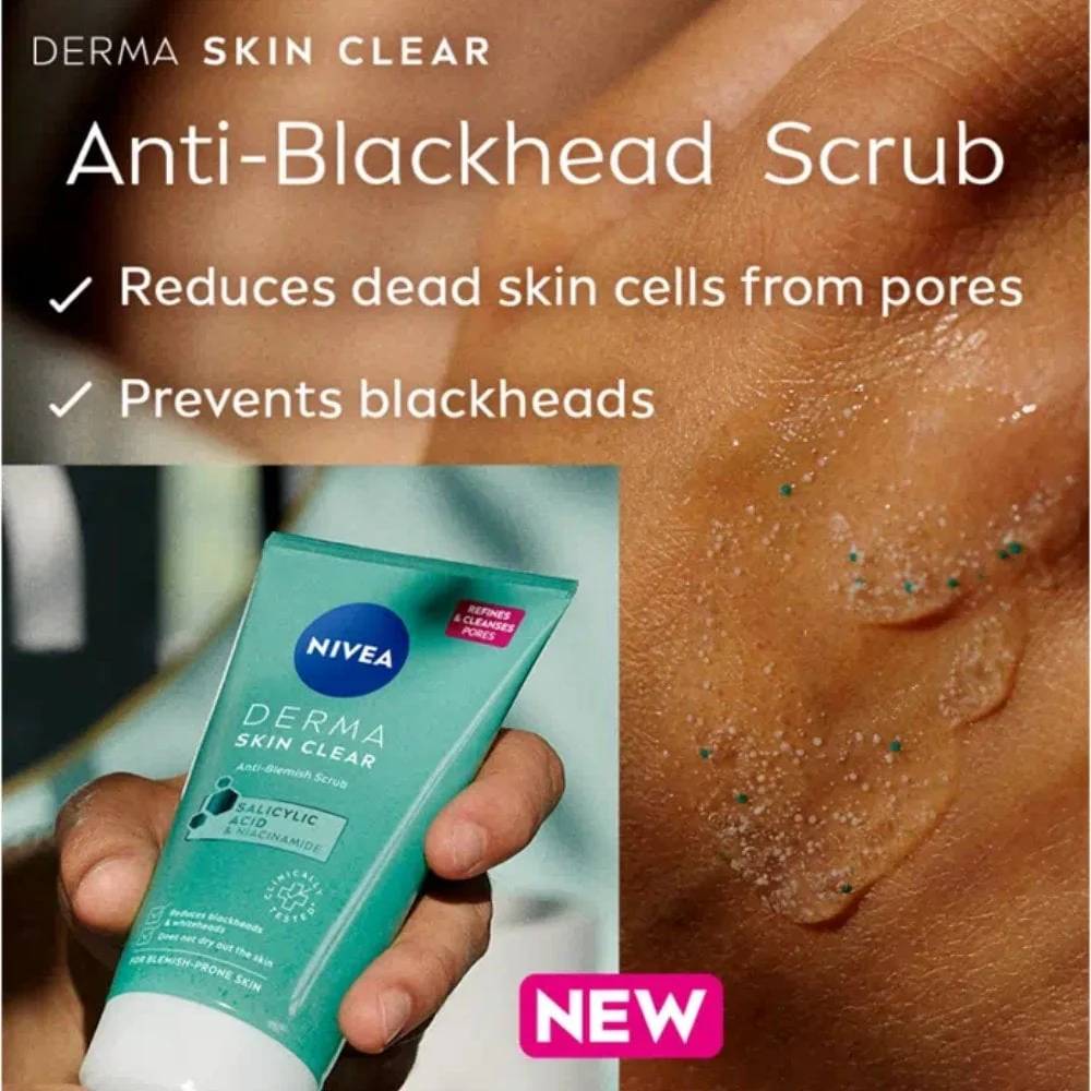 Nivea Derma Skin Clear Anti-Blemish Scrub 150ml - Image 3