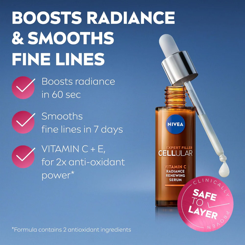 Nivea Expert Filler Cellular Vitamin C Radiance Renewing Serum 30ml - Image 3