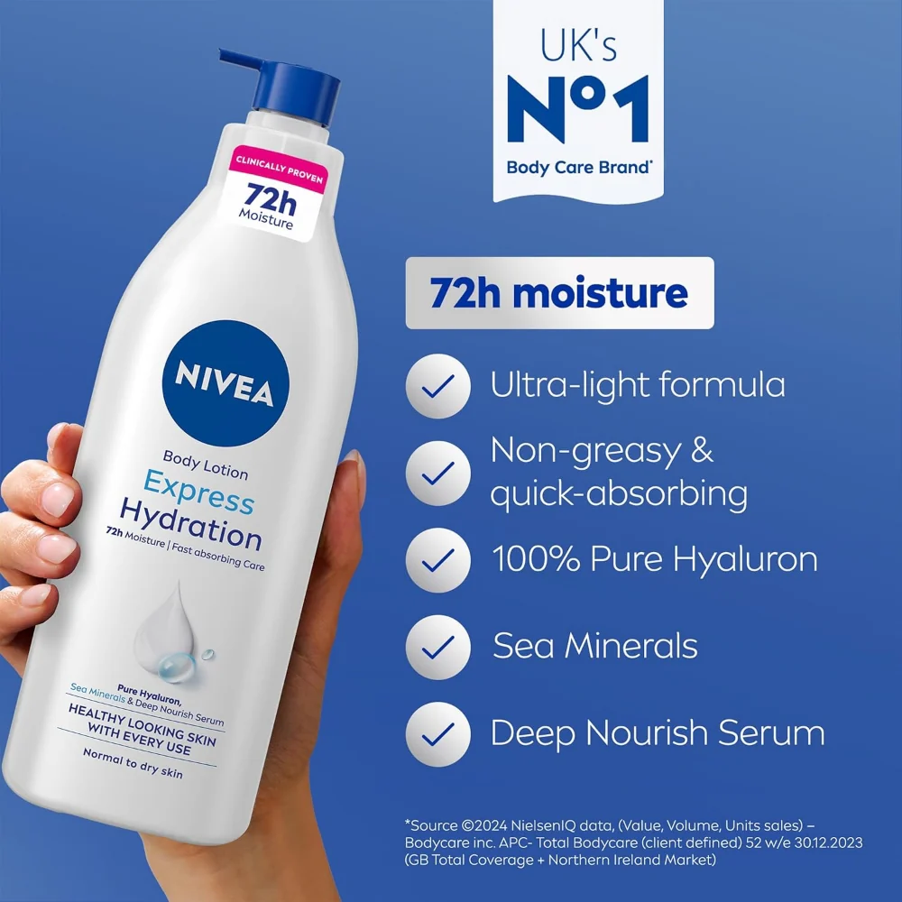 Nivea Express Hydration 72hr Body Lotion 400ml - Image 6