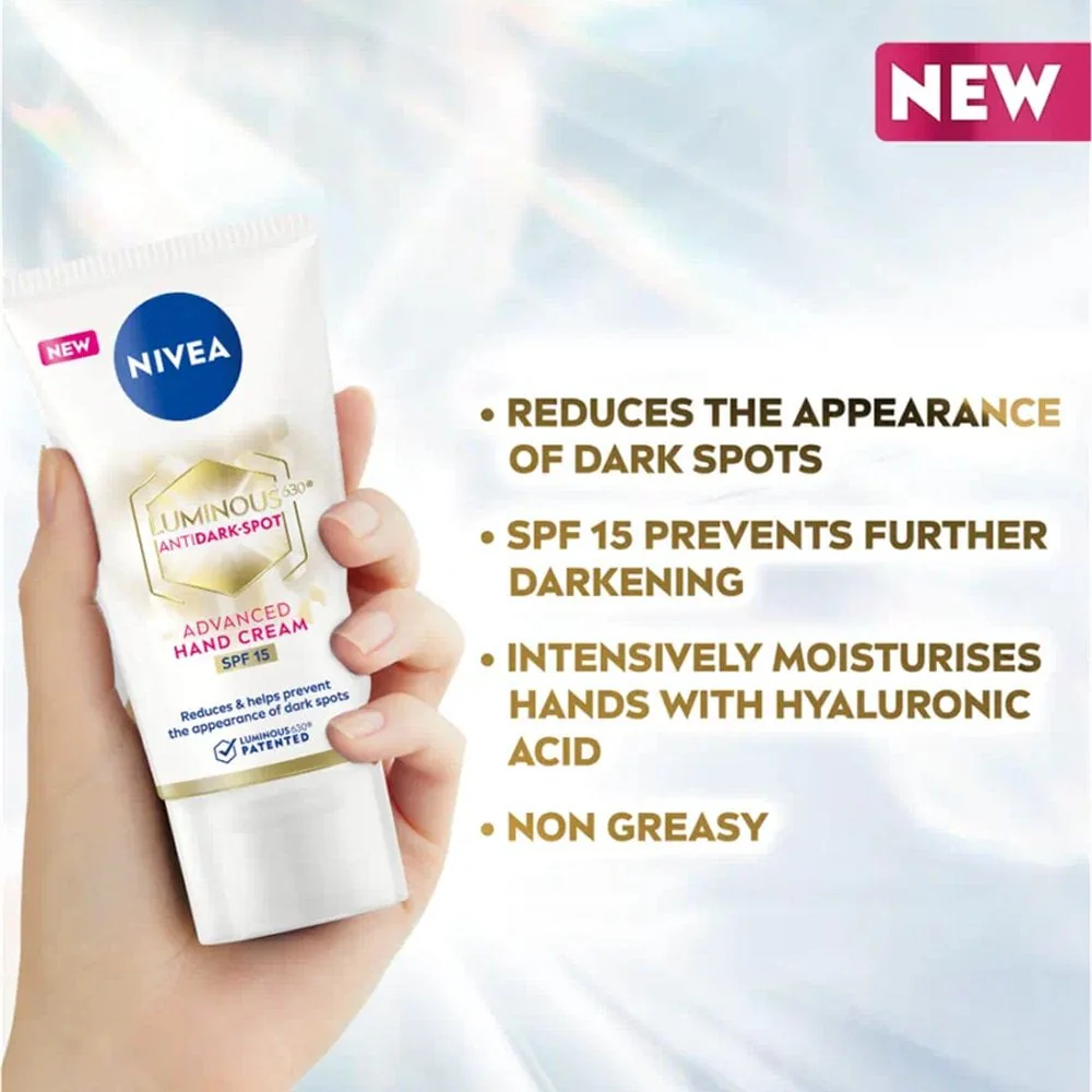 Nivea Luminous 630 Anti Dark-Spot Advanced Hand Cream SPF15 50ml - Image 4