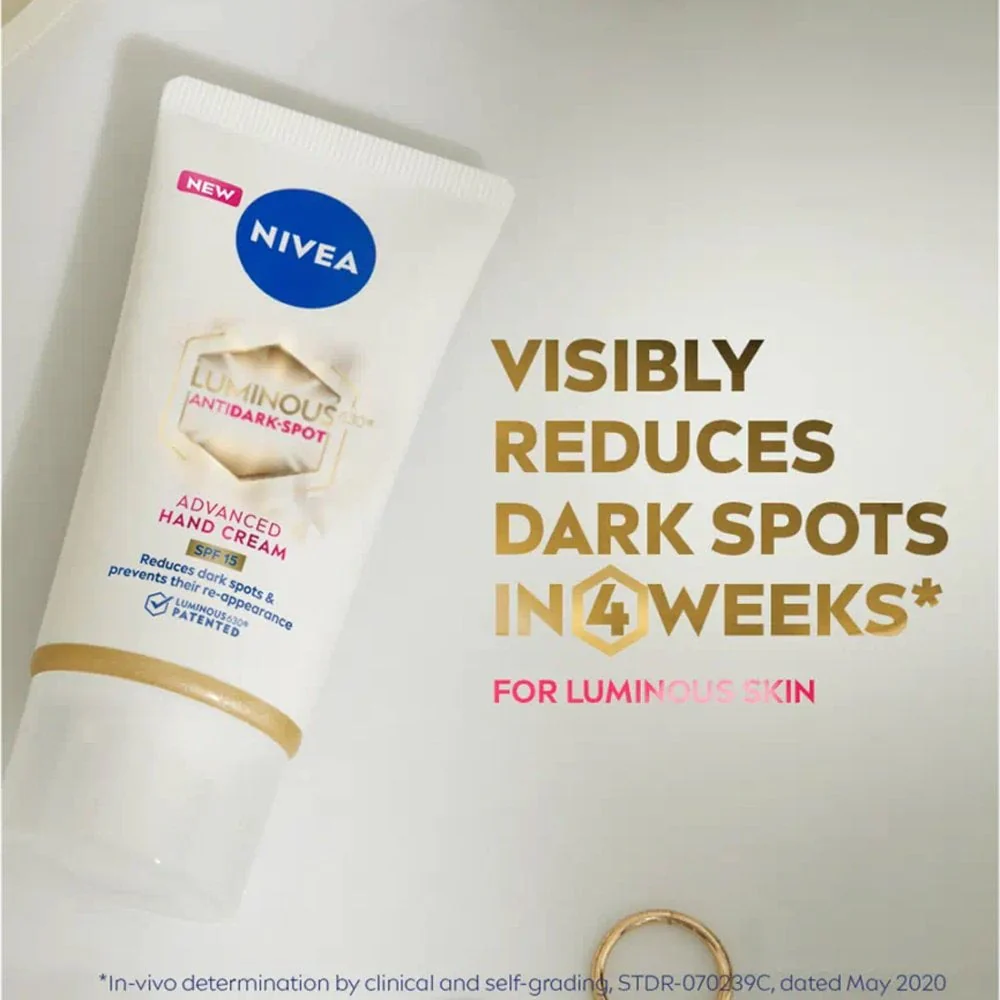 Nivea Luminous 630 Anti Dark-Spot Advanced Hand Cream SPF15 50ml - Image 5