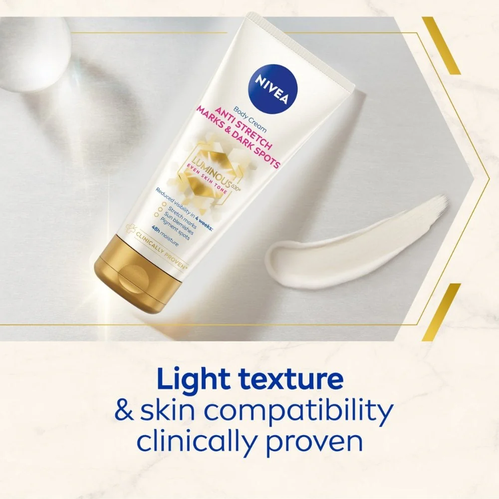Nivea Luminous 630 Anti-Stretch Marks & Dark Spots Body Cream 200ml - Image 3