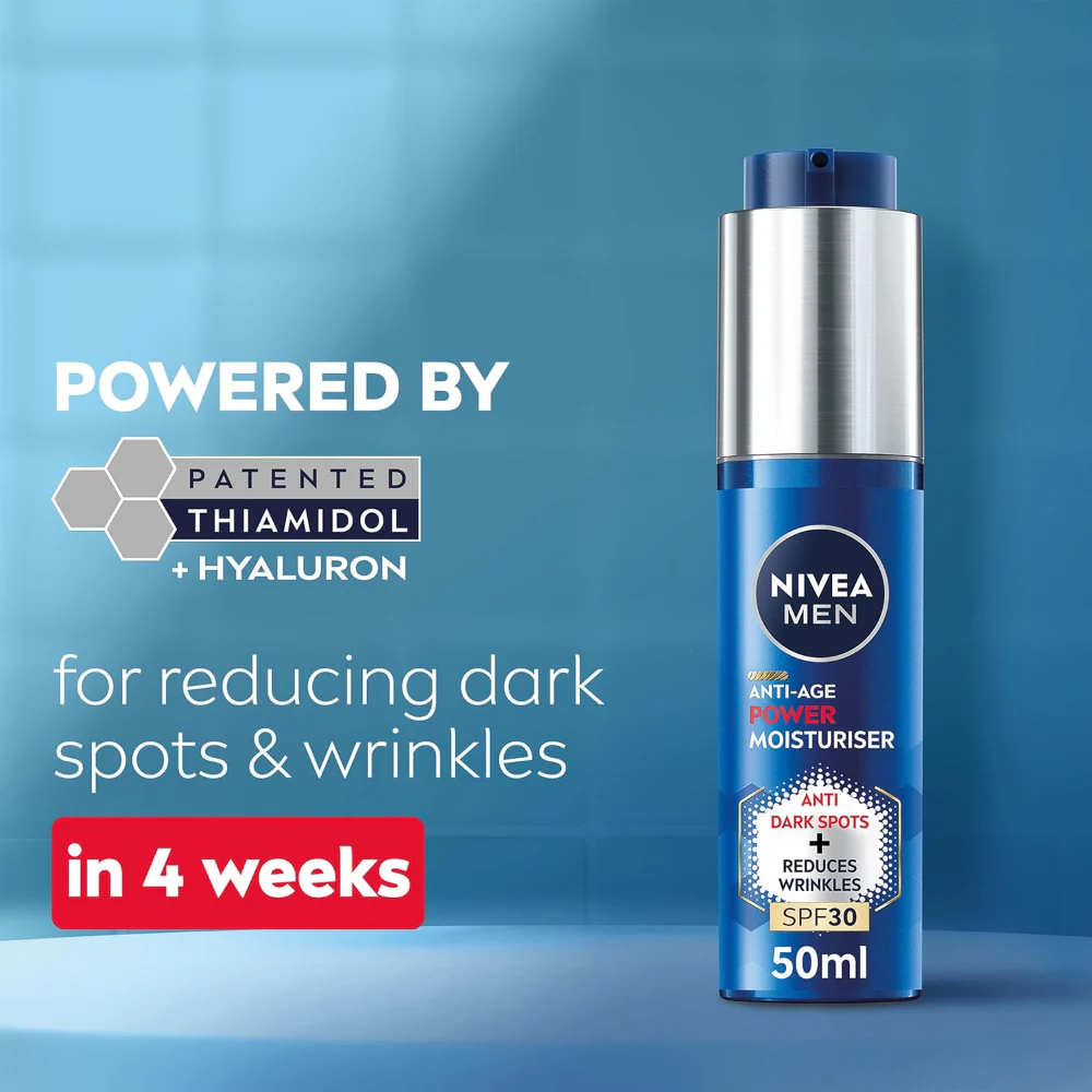 Nivea Men Anti-Age 2-In-1 Power Face Moisturiser SPF30 50ml - Image 10