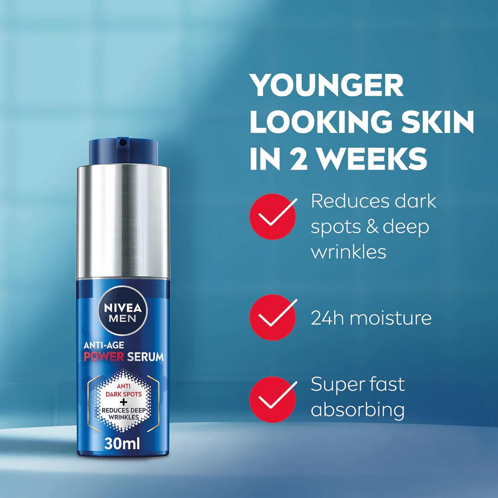 Nivea Men Anti-Age 2-In-1 Power Face Serum 30ml - Image 3