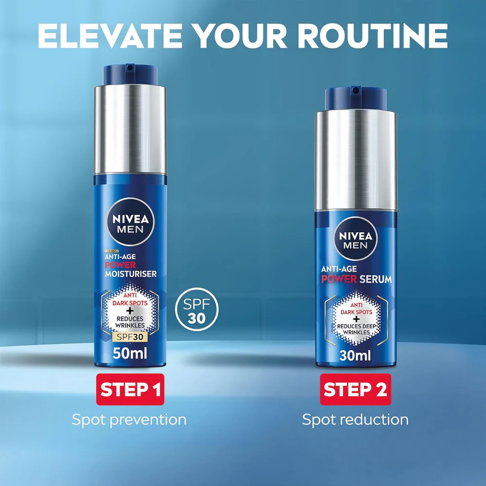 Nivea Men Anti-Age 2-In-1 Power Face Serum 30ml - Image 7