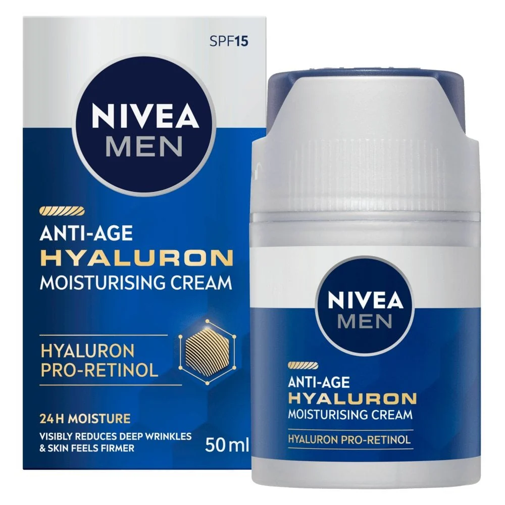 Nivea Men Anti-Age Hyaluron Face Moisturising Cream SPF15 50ml - Image 4