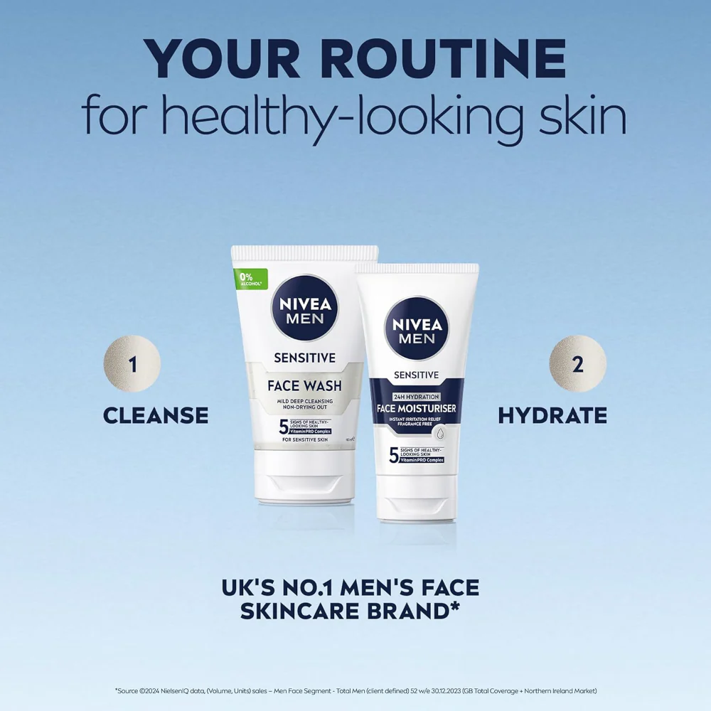 Nivea Men Sensitive Face Gel Wash 100ml - Image 7