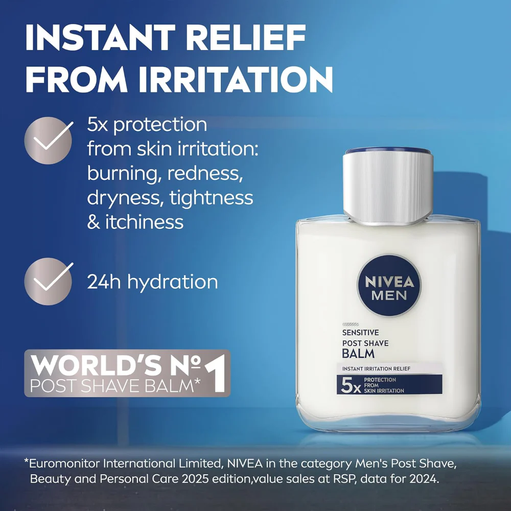 Nivea Men Sensitive Post Shave Balm 100ml - Image 3