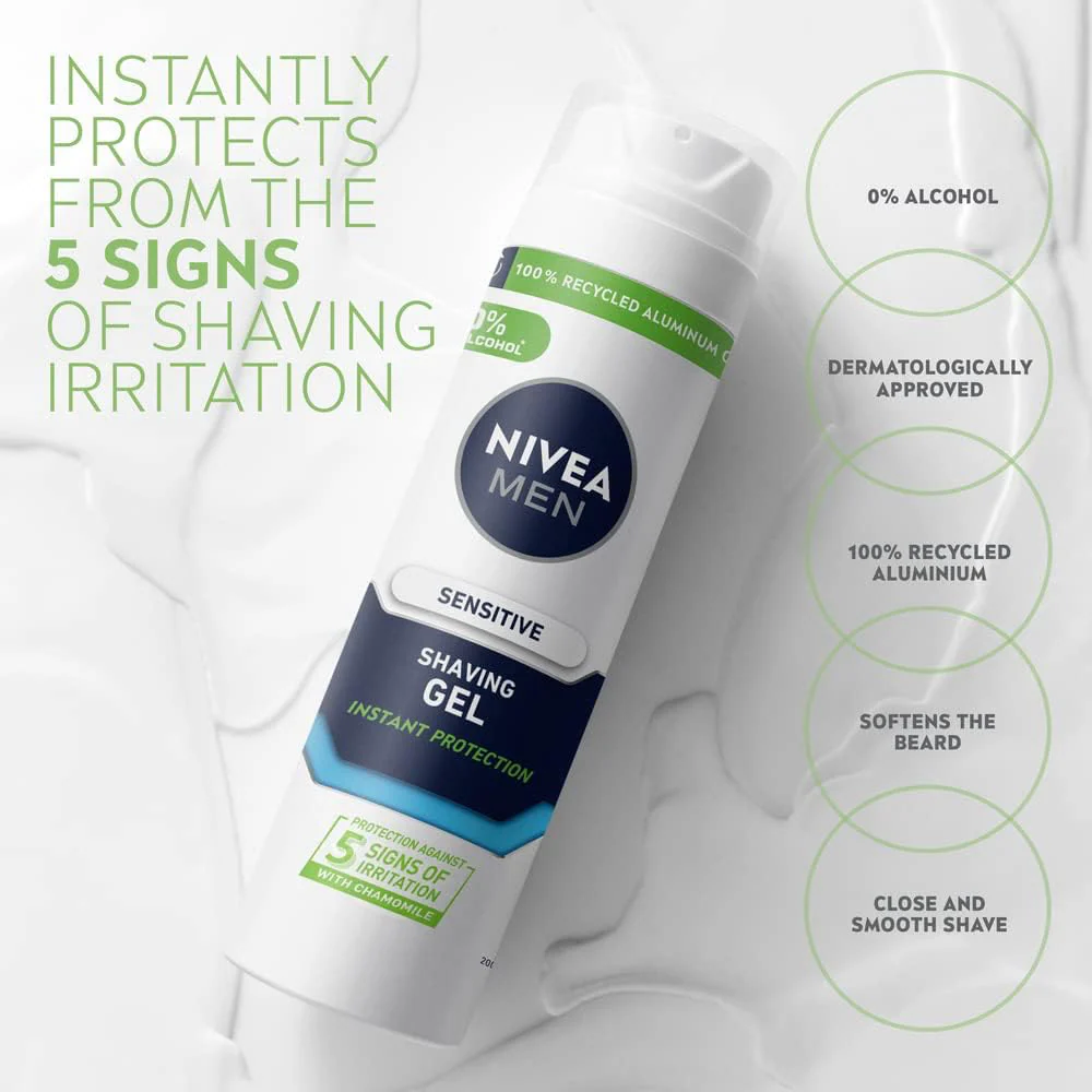 Nivea Men Sensitive Shaving Gel 200ml - Image 2