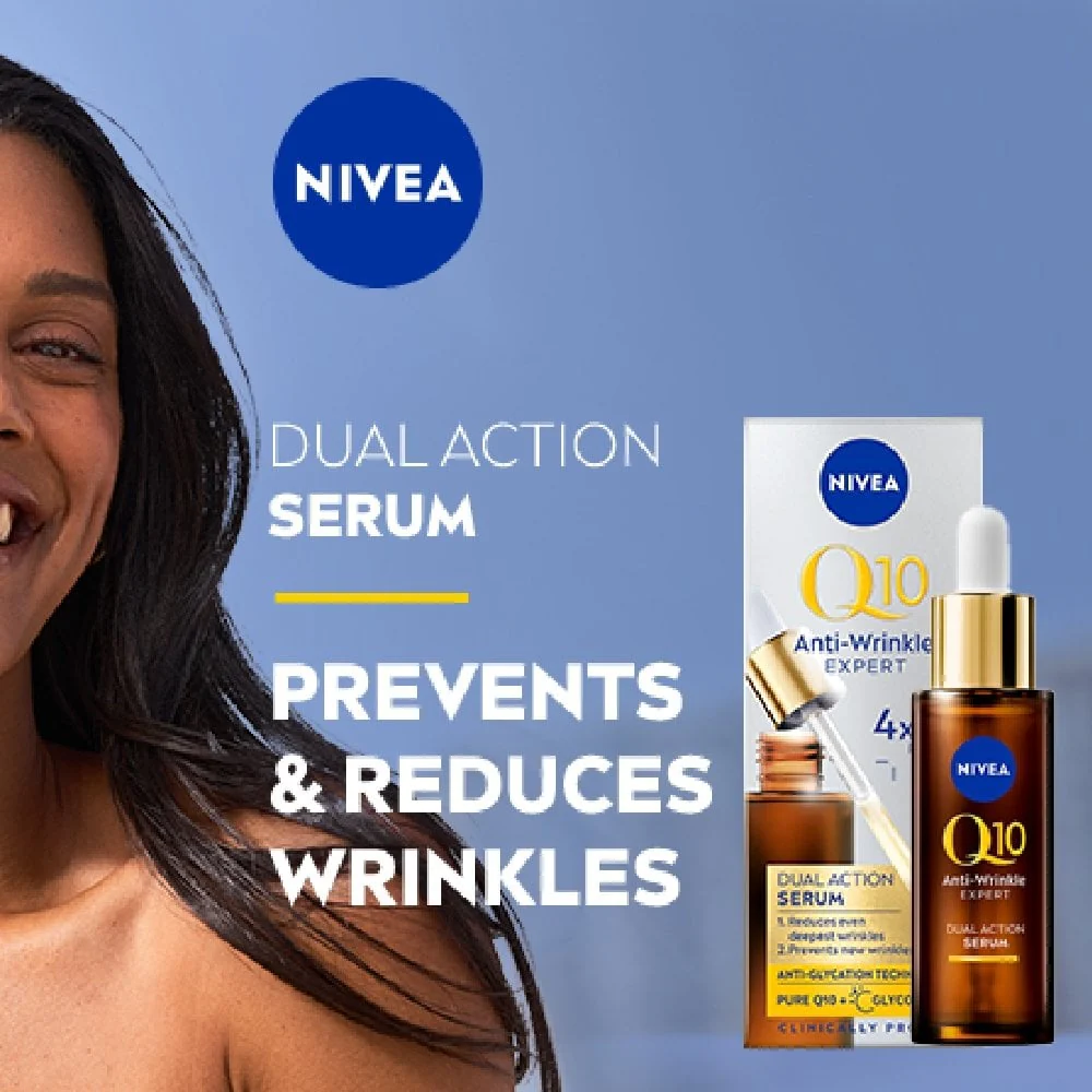 Nivea Q10 Anti-Wrinkle Expert Dual Action Serum 30ml - Image 4