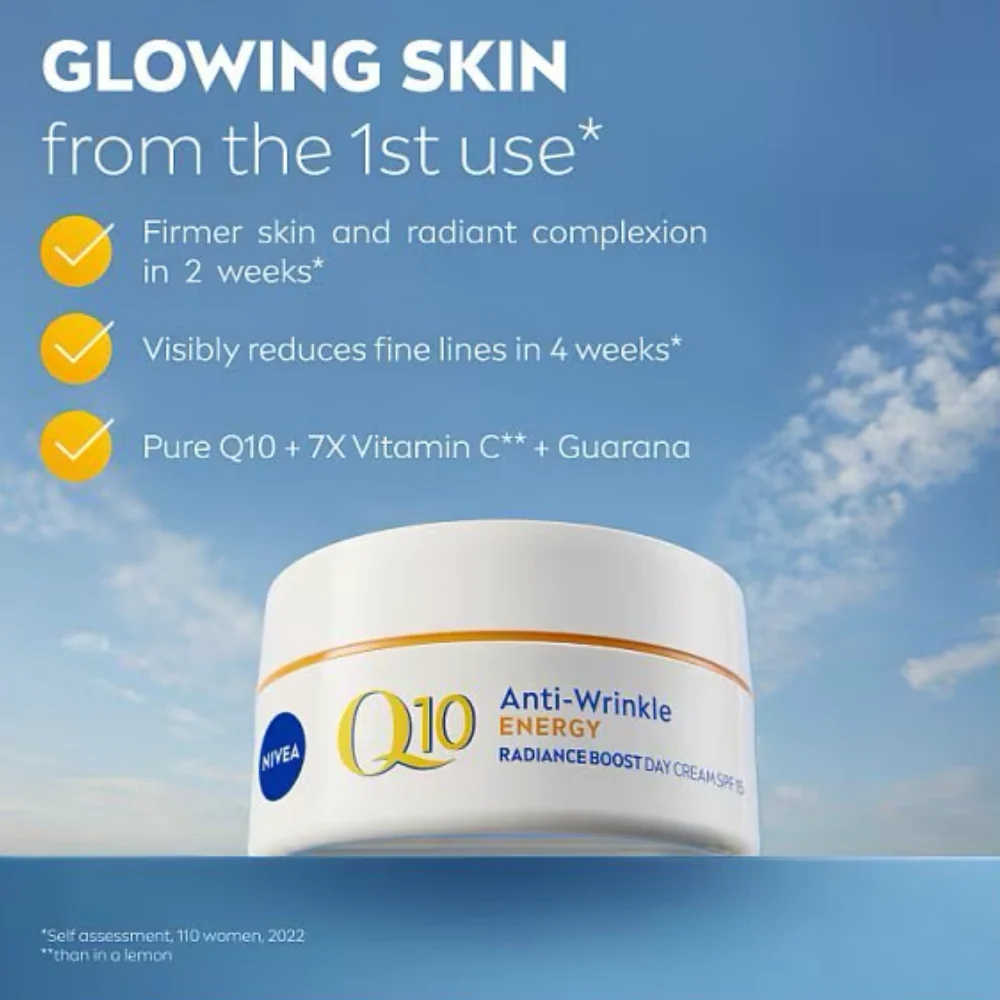 Nivea Q10 Energy Healthy Glow Day Cream SPF15 50ml - Image 2