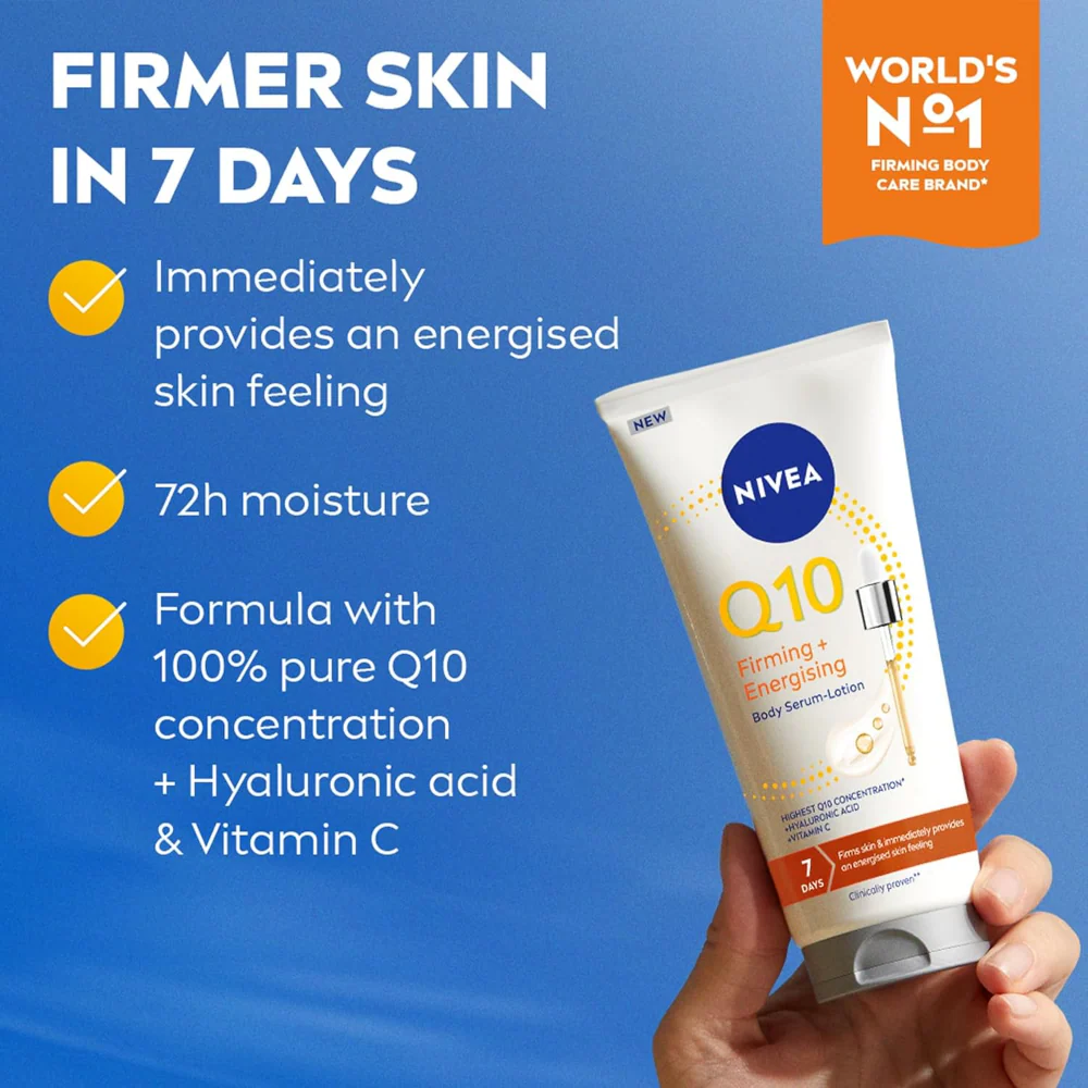 Nivea Q10 Firming + Energising Body Serum-Lotion 200ml - Image 2