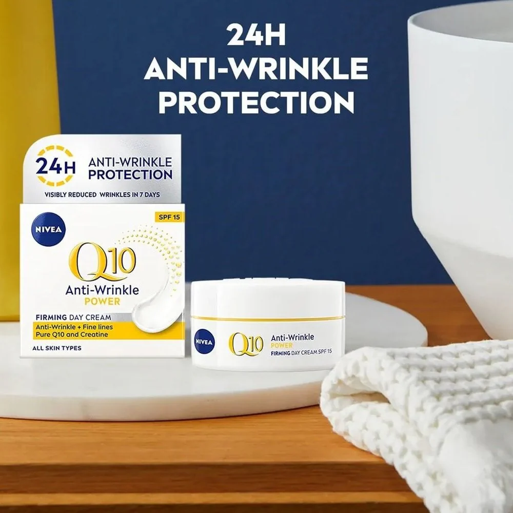 Nivea Q10 Power Anti-Wrinkle & Firming Day Cream SPF15 50ml - Image 3