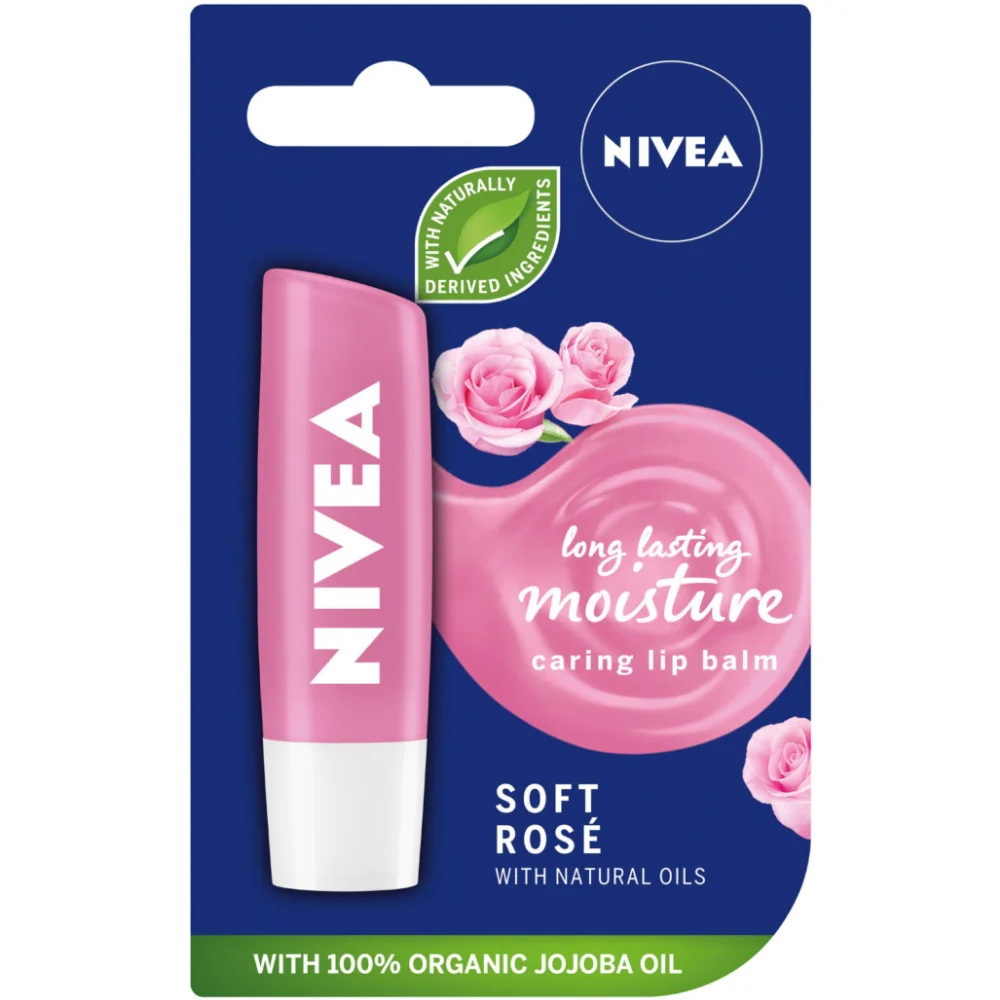 Nivea Soft Rose Caring Lip Balm 4.8g - Image 2