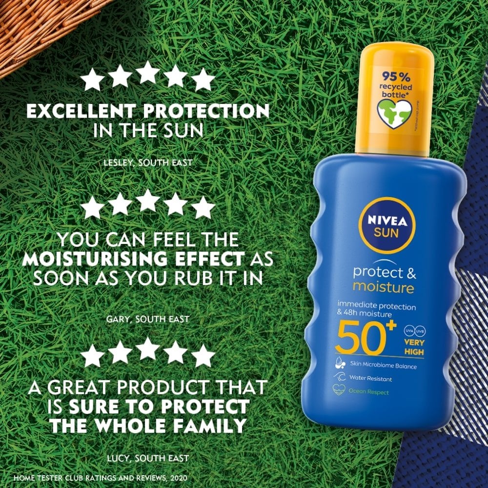 Nivea Sun Protect & Moisture Sun Cream Spray SPF50+ 200ml - Image 5
