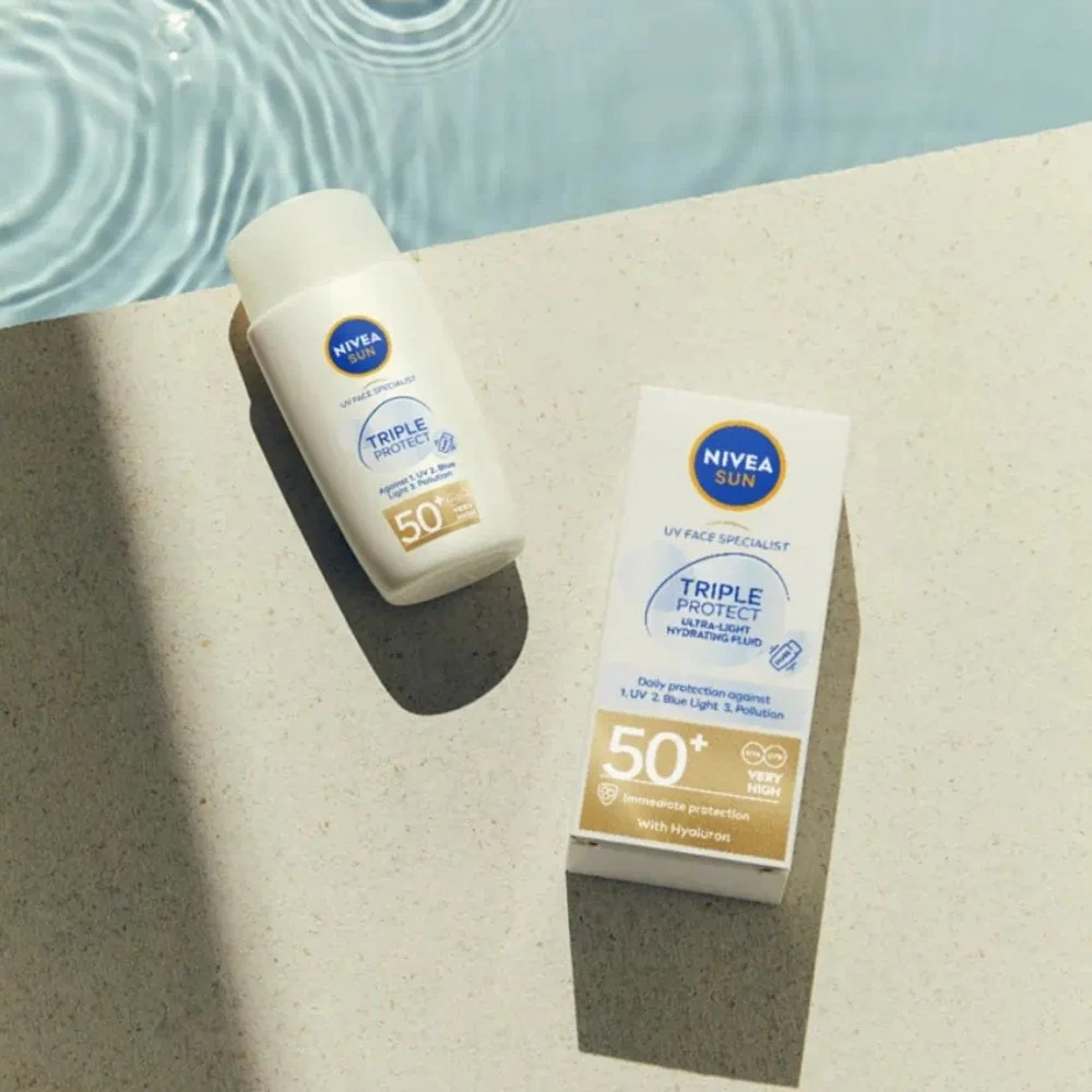 Nivea Sun UV Face Specialist Triple Protect Sun Fluid SPF50+ 40ml - Image 6