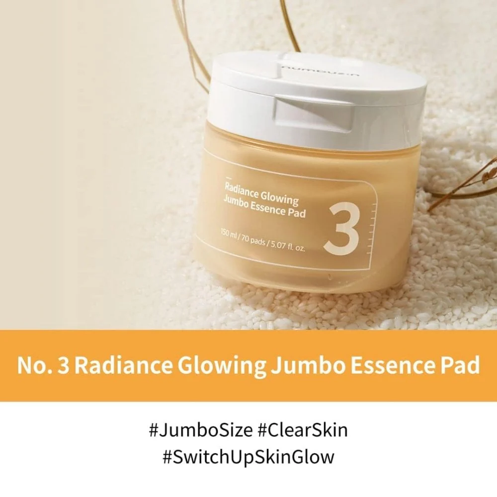 Numbuzin No. 3 Radiance Glowing Jumbo Essence Pad x70 - Image 3