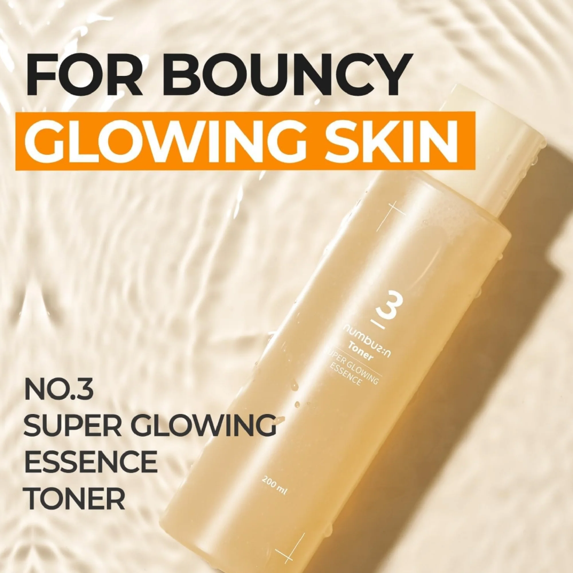Numbuzin No. 3 Super Glowing Essence Toner 200ml - Image 3