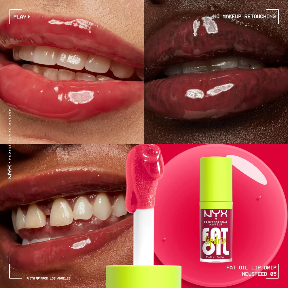NYX Professional Makeup Fat Oil Lip Drip Kit 4 x 4.8ml - Image 5