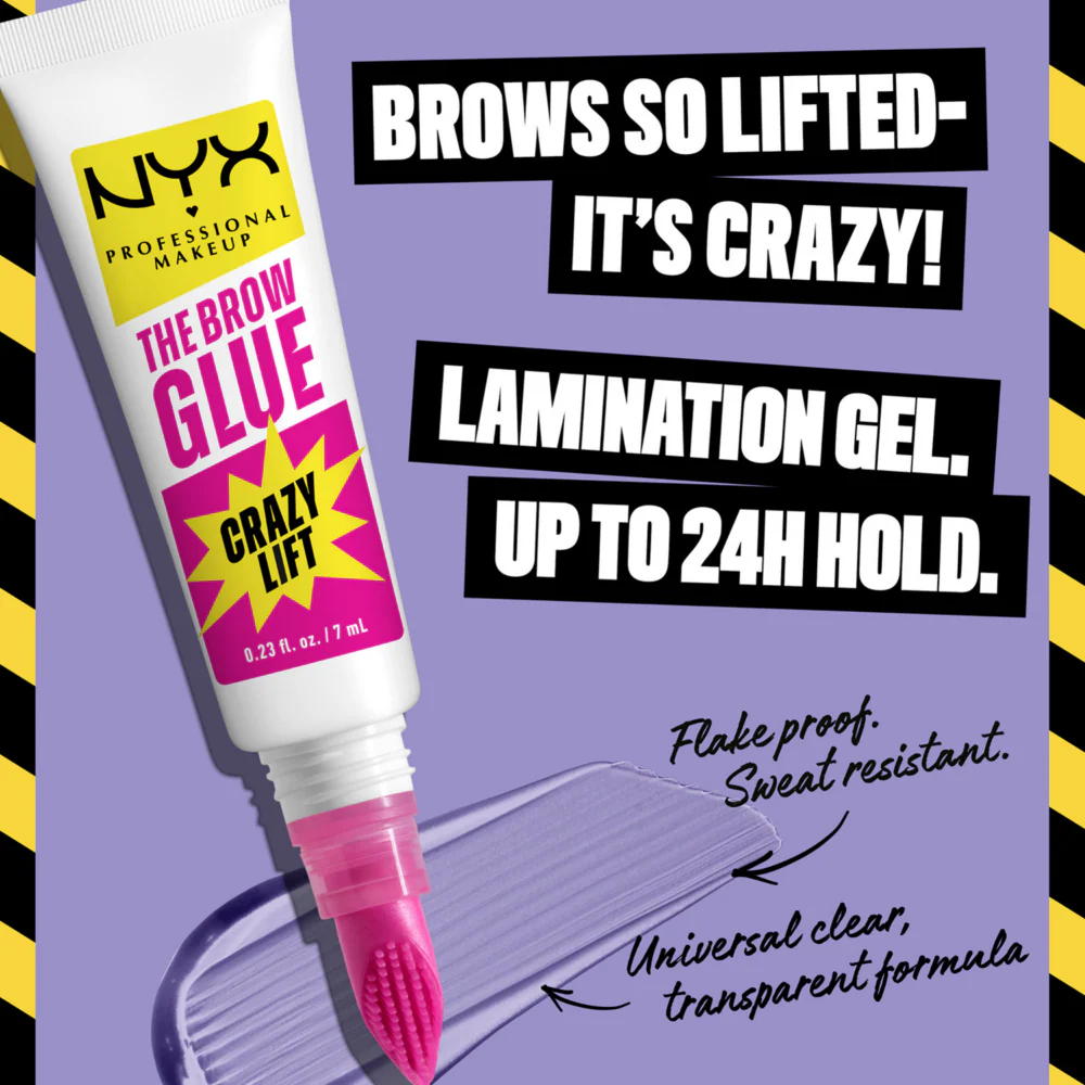 NYX Professional Makeup The Brow Glue Crazy Lift Transparent 7ml - Image 3