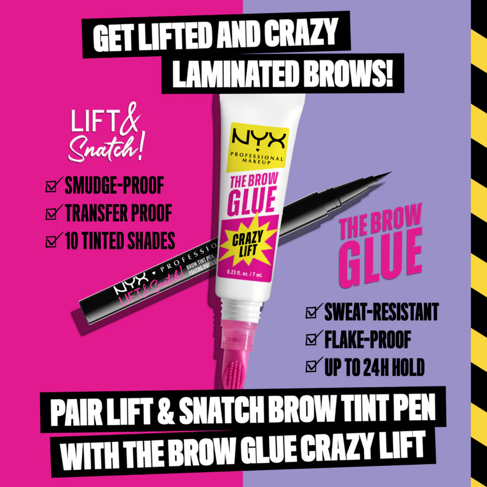 NYX Professional Makeup The Brow Glue Crazy Lift Transparent 7ml - Image 7