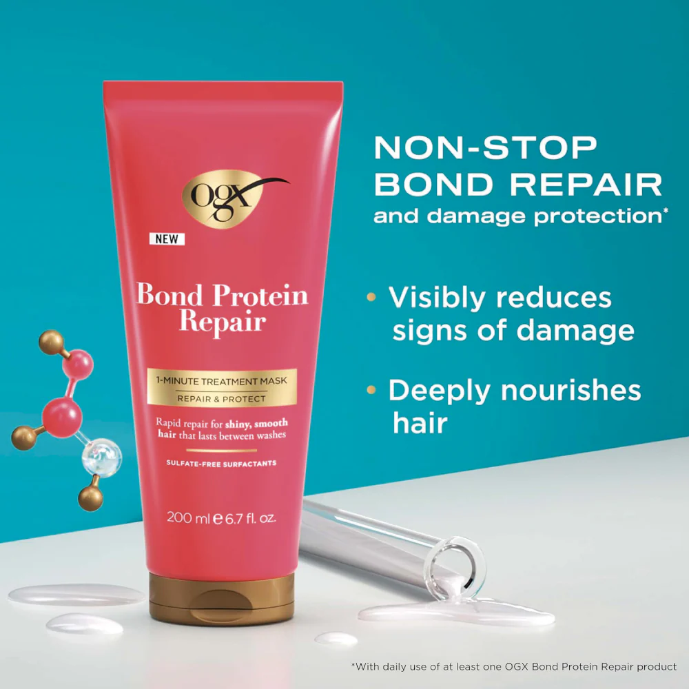 OGX Bond Protein Repair 1-Minute Treatment Mask 200ml - Image 2